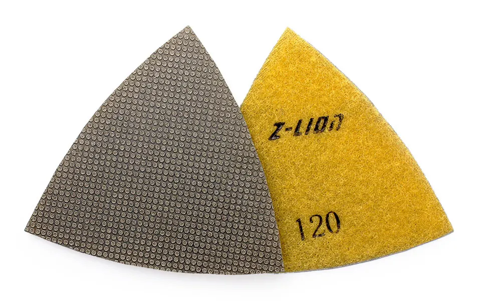 Z-LION 3 "5 шт. шлифования Бумага треугольные Алмаз Полировальником гальванические шлифовальный диск для fein Dremel Мощность инструмент Diamond Pad