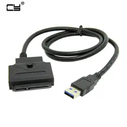 USB 2,0 3,0 SATA 22 Pin данных Мощность Кабель-адаптер для портативных ПК 2,5 "3,5 дюймов HDD жесткий диск драйвер черный Цвет