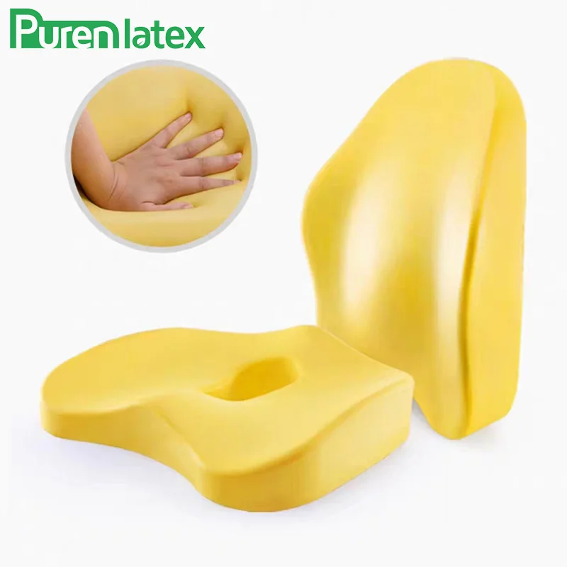 Memory Foam 2 Pcs Orthopedic Pillow Set Office Chair Cushion Coccyx Pad Car Seat Mats Hemorrhoid Vertebra Spine Protect Cushion