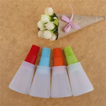 Термостойкая Силиконовая щетка для чистки барбекю, масляная щетка для барбекю, гриль, кисточки для бутылок с маслом, инструмент для приготовления пищи 12*5,5 см