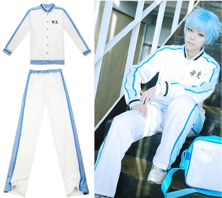 

Kuroko no Basuke Teiko School Basket Ball Team Jacket Coat + Long Pants Whole Set Uniform Cosplay Costume Unisex Sportswear