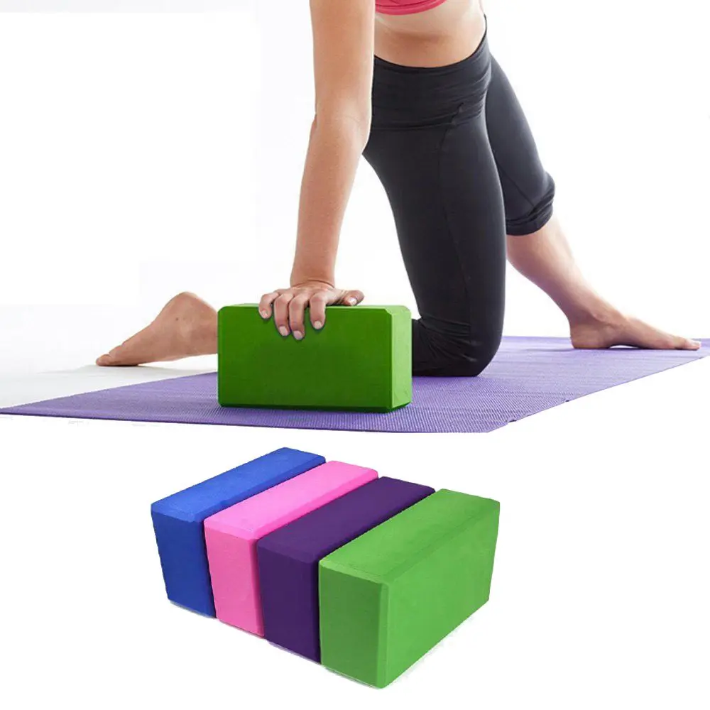 

9 Colors 23*15*8cm Pilates EVA Yoga Block Brick Sports Exercise Gym Foam Workout Stretching Aid Body Shaping Health Training