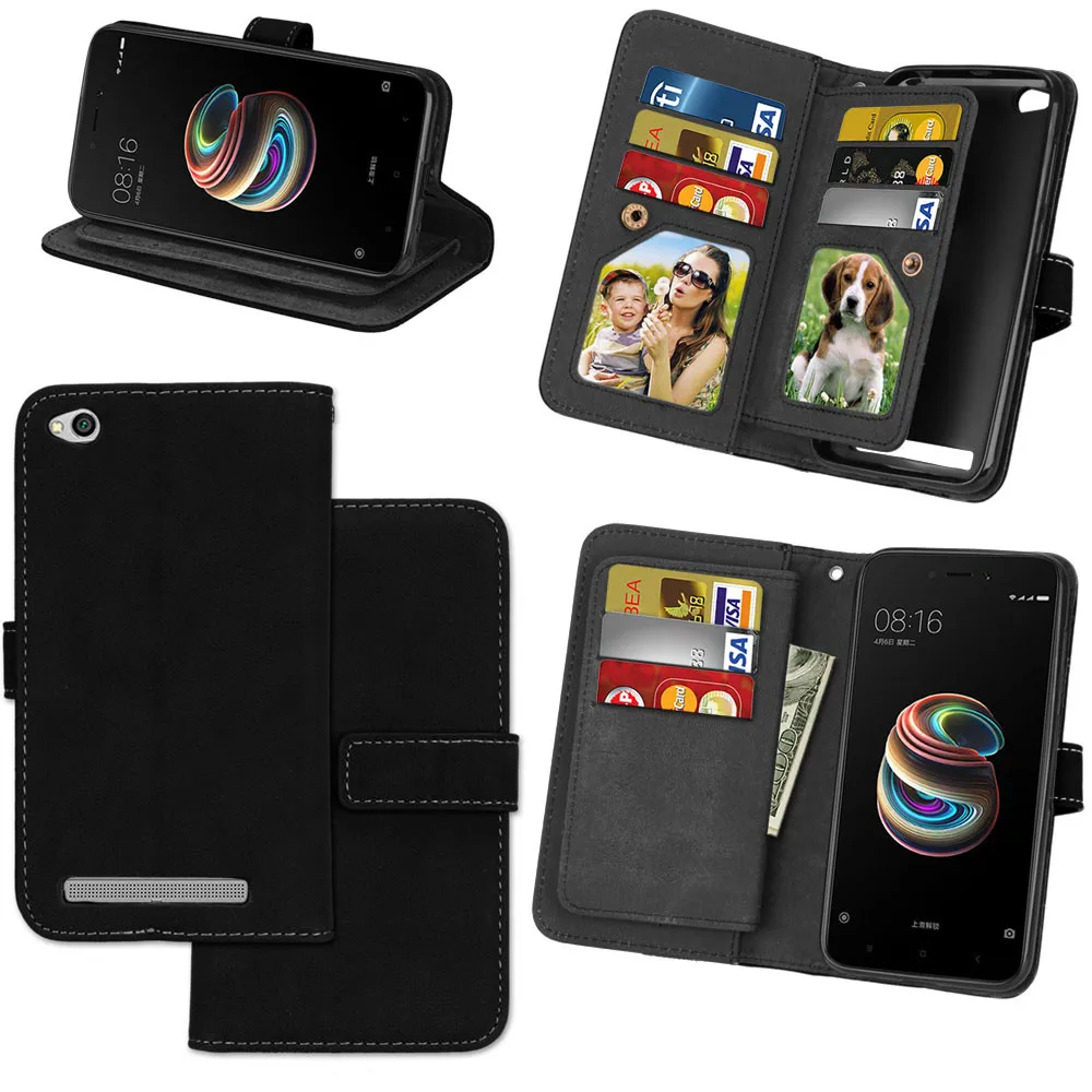 sFor Coque Xiaomi Redmi 5A Case Cover Luxury Leather Multifunction Nine cards Wallet Flip Phone Bag sFor Funda Xiaomi Redmi 5A cover case02