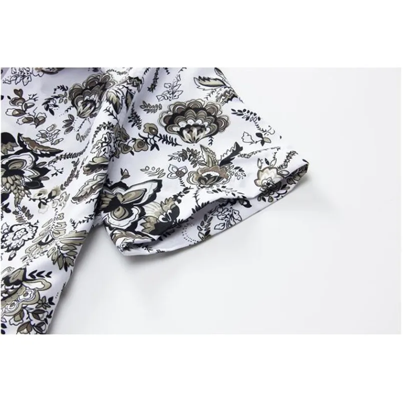 New Fashion Men Summer Leisure Men Suit Casual Slim Stand Collar Printing Short Sets Casual Daily Brief Two Pieces Sets #4R10 (4)