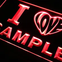 V-tm неоновая вывеска для персонализированного названия I Love Series с переключателем вкл/выкл 7 цветов 4 размера