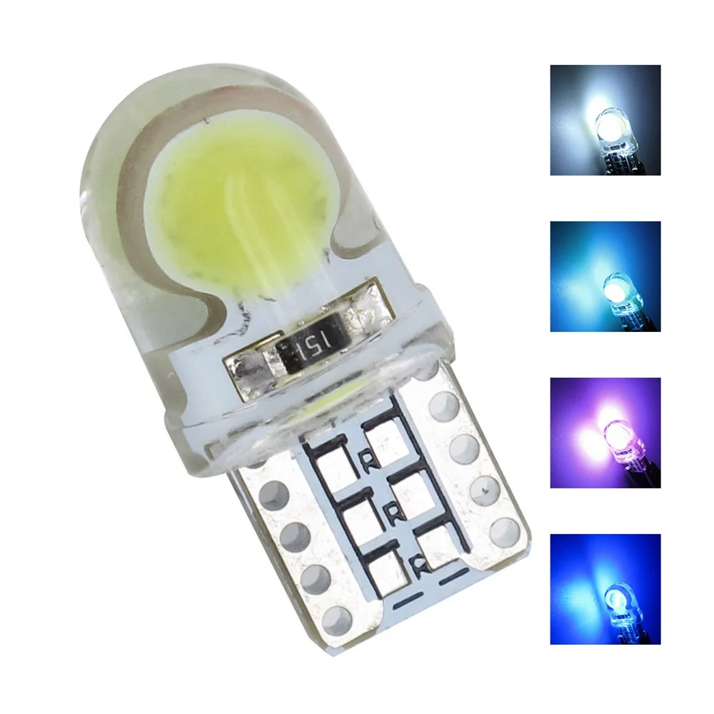 100pcs Mini Led Car Parking Light 12V W5W T10 COB SMD Led Wedge Side