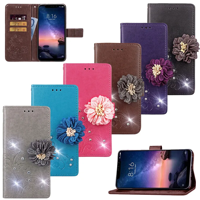 

Flip Case For xiaomi mi 8 case for Redmi 4x 4a case for redmi 5 plus Fashion flower Leather Case for redmi note 5 pro funda