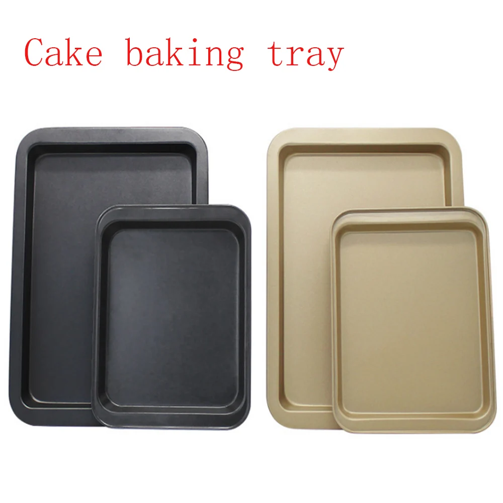 

Non Stick Rectangular Cake Baking Bake Stainless Steel Tray Pan Cake Bakeware Kit for Chicken Wings Tarts Bread Barbecue Cookies
