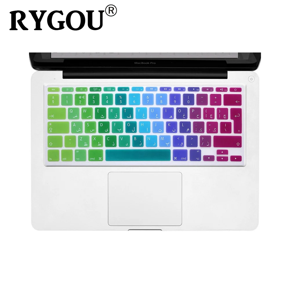 RYGOU арабский (Великобритания) силиконовый чехол для Apple Mac MacBook Air 11 дюймов A1370 A1465 модель евро раскладка клавиатуры протектор