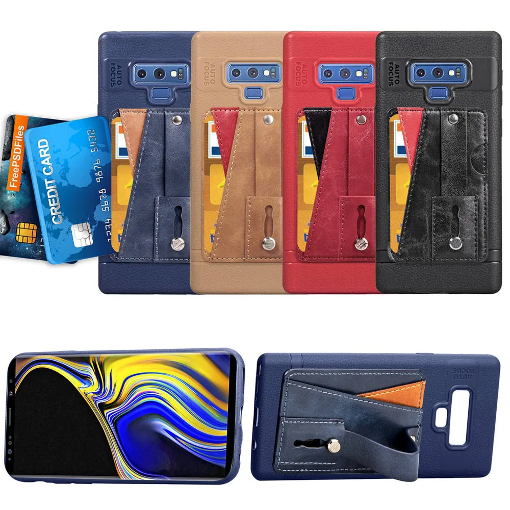 Кожаный чехол для Samsung galaxy A8 A6 S8 S9 Plus 2018 S7 Edge J2 Prime A5 A7 J4 J6 J330 J530 note 8 9 задняя