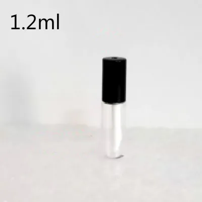 1.2ml Black Тюбик для блеска для губ трубка 3 мл прозрачные флаконы под блеск для губ макет косметический контейнер блеск для губ Упаковка Мини Губная трубка 1,2 мл 50 шт - Цвет: 1.2ml Black