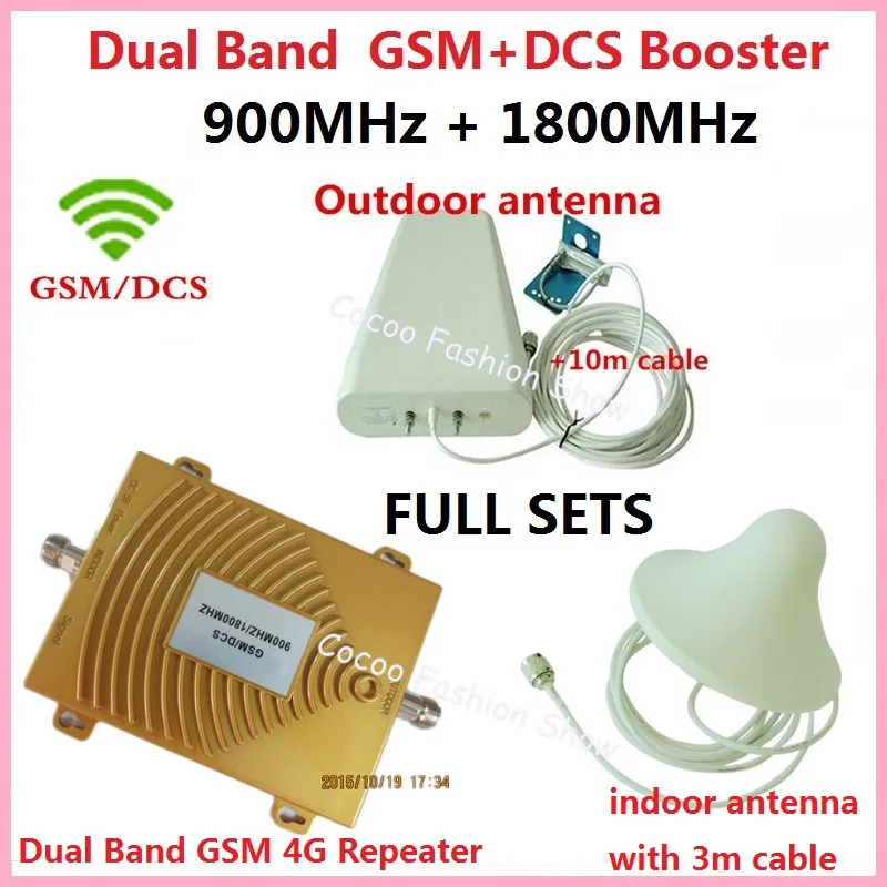 

GSM Repetidor 4G DCS 1800MHz + 2G GSM 900Mhz Dual Band Mobile Phone Signal Booster GSM DCS Celullar Signal Repeater Amplifier