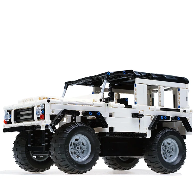 

White RC Building Blocks Car Toys for Children DIY Remote Control Building Block Car Splicing Block Toy for Kids