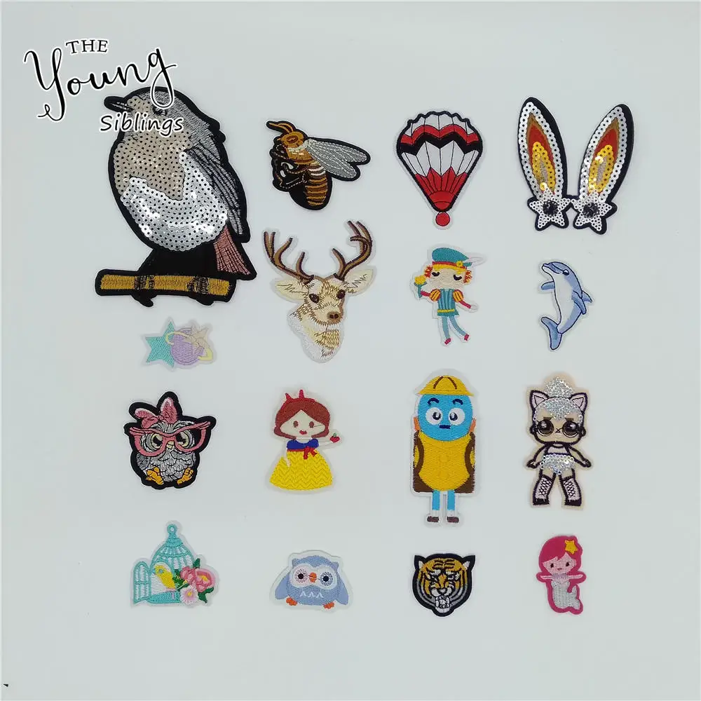 

Fashion style Cartoon Decorate Applique Iron on patch Sewing Embroidery Hot Melt Adhesive DIY Sewing Badges Clothing Accessories