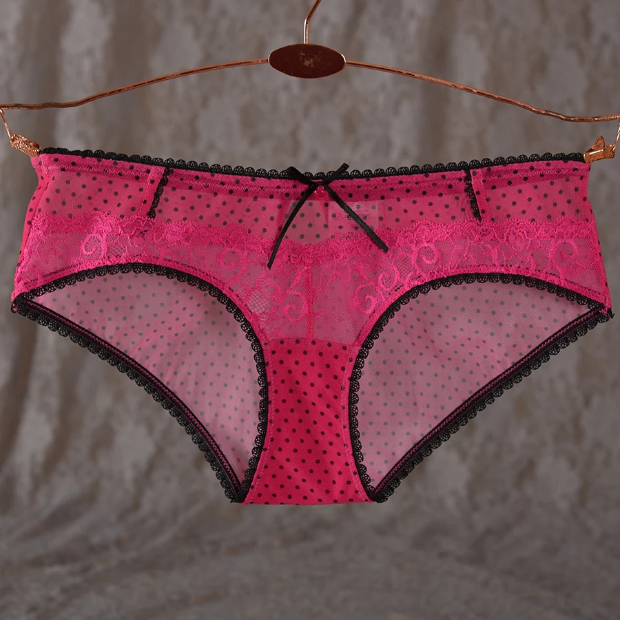 Fashion panties female transparent gauze lace sexy temptation of the