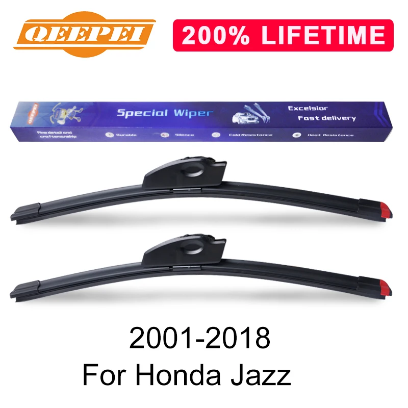 QEEPEI Замена стеклоочистителя для Honda Jazz 2001-2018 силиконовая Резина лобовое стекло