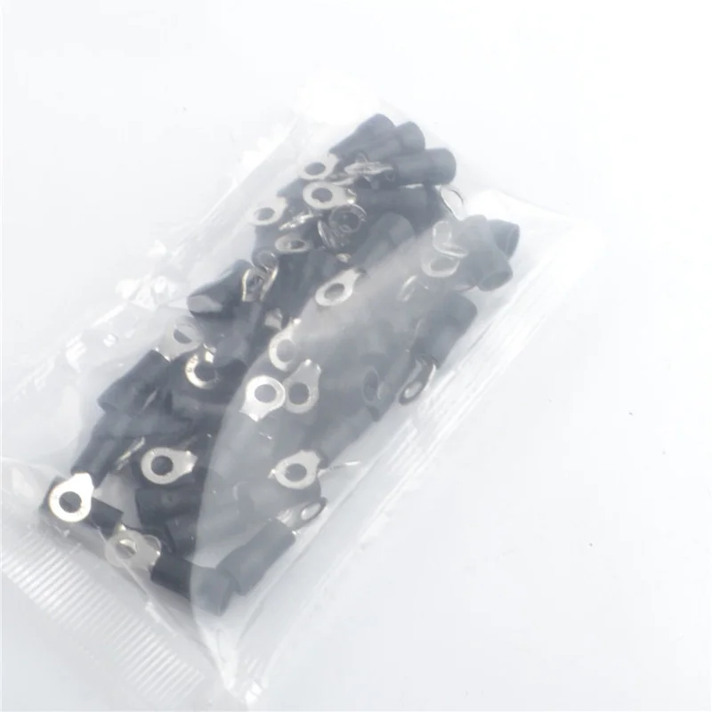 100 шт./лот RV1.25 6 Красный 22 16 AWG 0 5 1.5mm2 изолированный Кольцевой зажим Соединительный