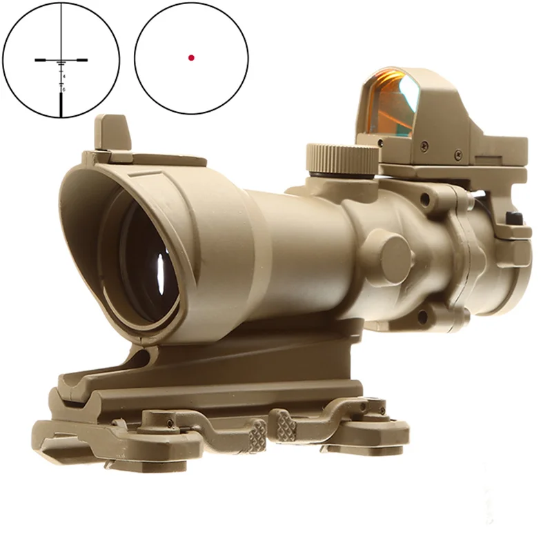 Aim Acog 4X32 прицел с QD креплением и мини в красную точку Снайперский охотничья