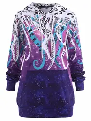 2018 весна пуловеры с капюшоном Регулярный девушку свитер тонкий длинный рукав Модные принты руно Европа Стиль Горячая плюс Размеры 5xl t83104c