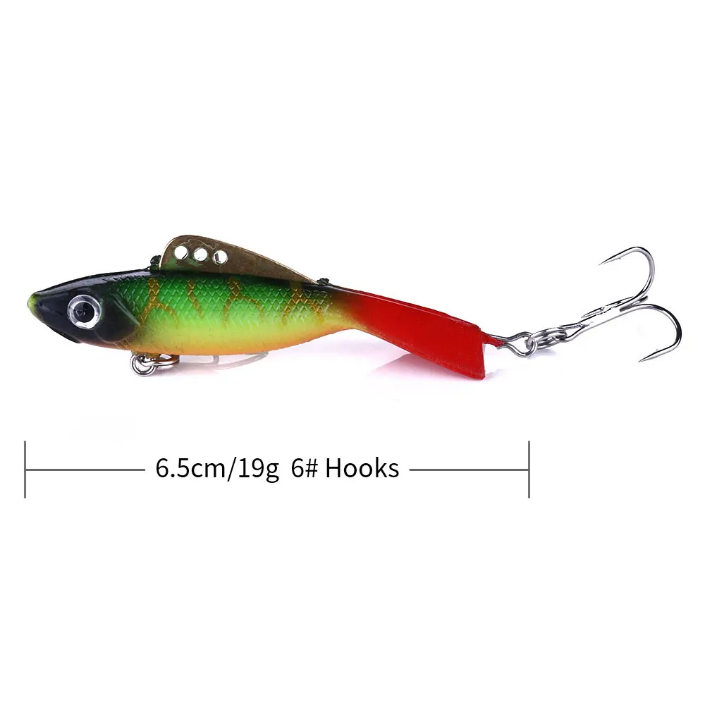 HENGJIA 1pcs 6.5cm 19g Balance Vib Ice sahte yemler Fishing Lure Wobber Pesca artificial Bait Lead ratlins and vib for winter