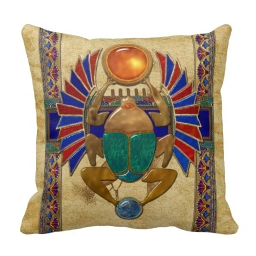 Warm Sarcophagus 3d Egyptian Throw Cushion Cover (Size 45x45cm) Free