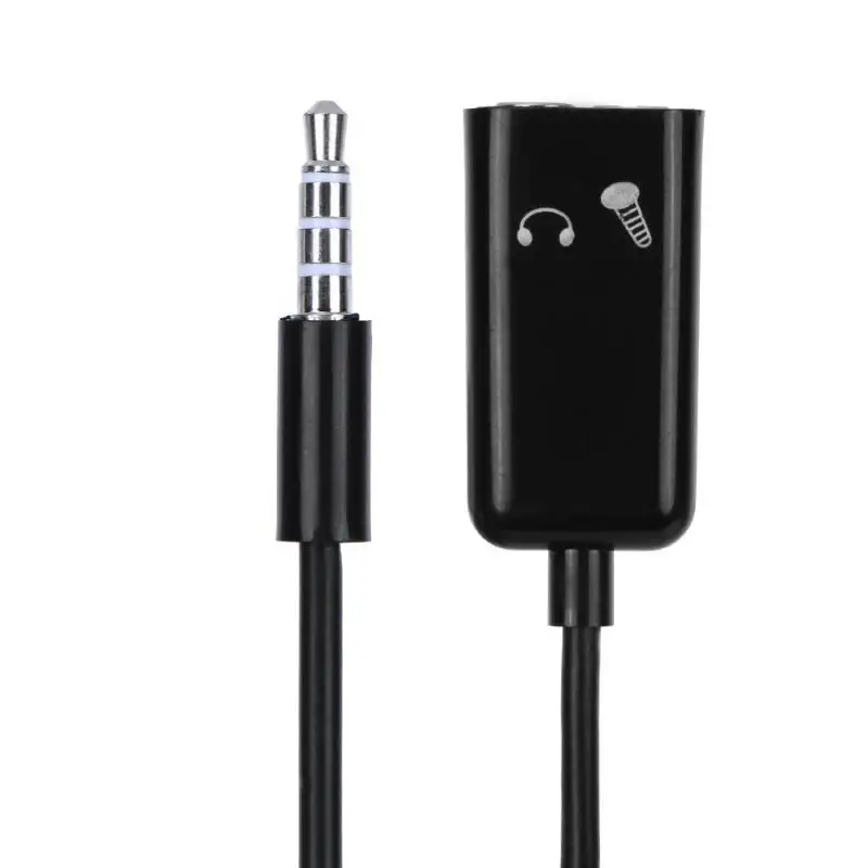 

3.5mm Black Male to Dual Female Audio Stereo Headset Mic Splitter Adater Cable For Smart Phone, MP3, Computer, CD Stereo