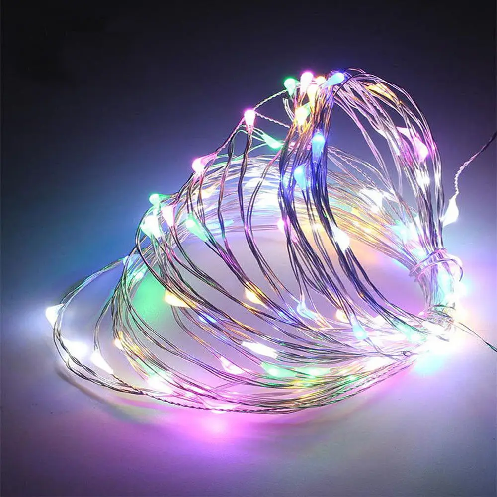 Fairy Lights Battery Operated LED String Lights Remote Control Timer Twinkle String 8 Modes 5m 10m Firefly