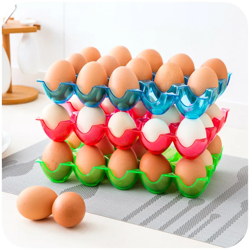home thick 15 Grid Plastic Eggs Storage box superimposed Duck egg