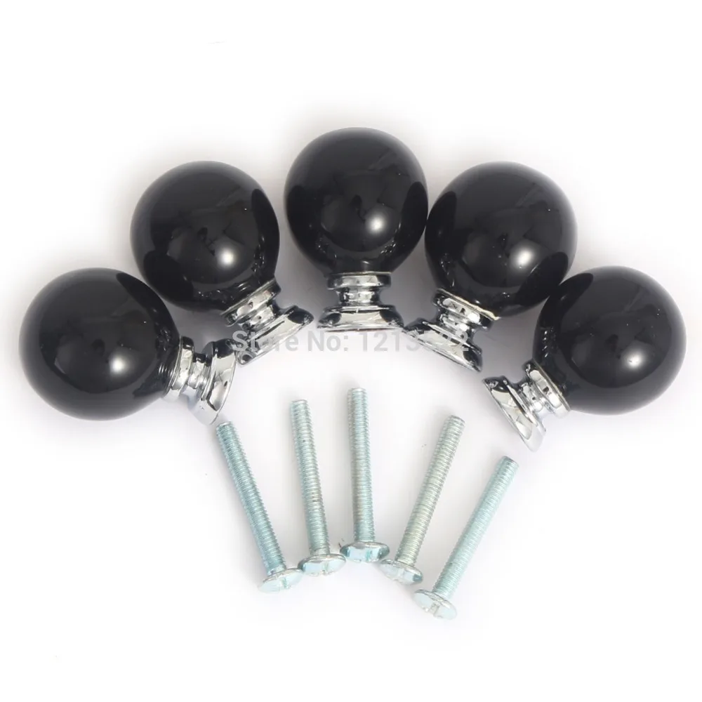

Round Ceramic Colorful Simple Cabinet Cupboard Drawer Ball Knob Pull Handle 5pcs
