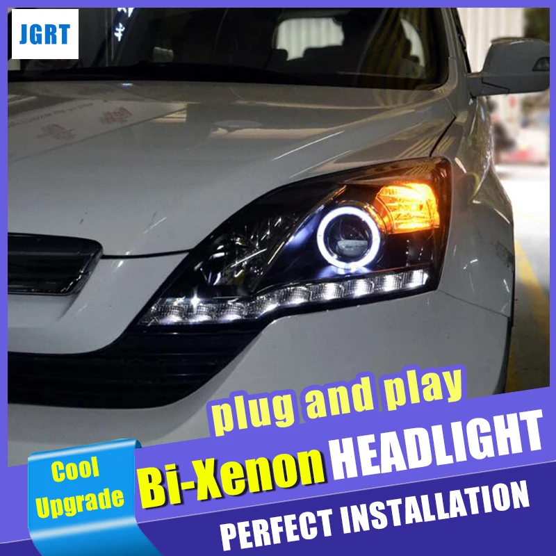 Автомобильный Стайлинг для Honda CR-V светодиодная фара 2007-2011 CRV LED DRL Bi-Xenon Head