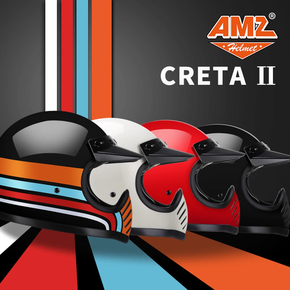 - AMZ Motorcycle Helmet Fiberglass Motocross Casco Capacete Moto Helmet Motorbike Full Face Helmet Motorcycle DOT Certification