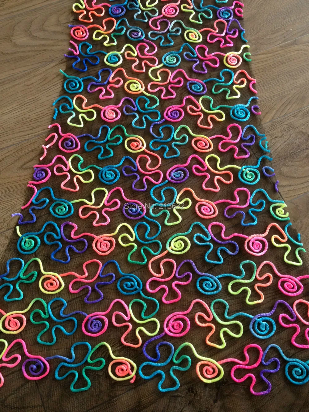 colorful nets Rose dress fabricChristmas day party item luxury Home