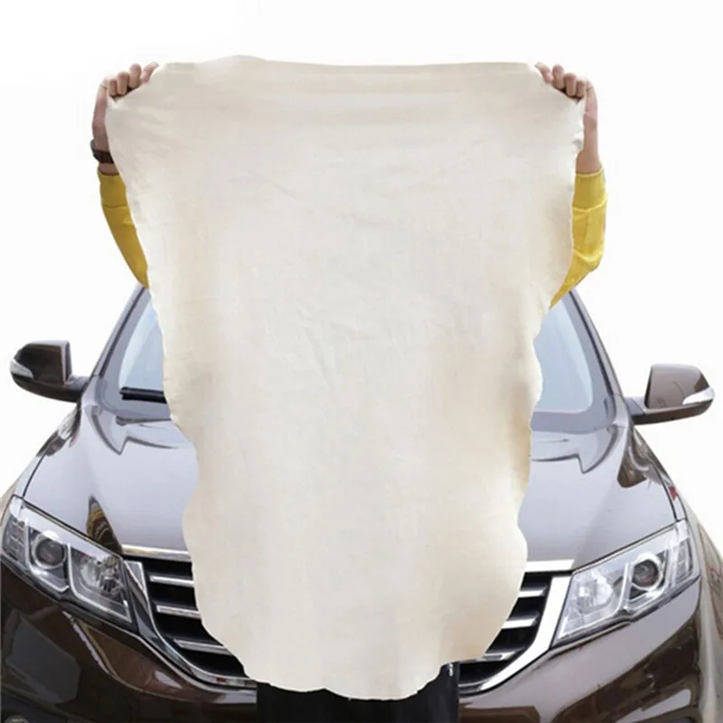 Натуральная замша, быстросохнущая ткань для чистки автомобиля, моющаяся замша, абсорбирующее полотенце, без полосок, без ворса