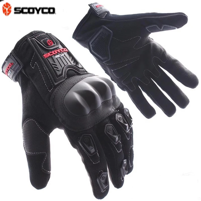 

Original Scoyco MC12 Full Finger Motorcycle Gloves With Rubber Shell Motorbike Cycling Anti-slip Guantes