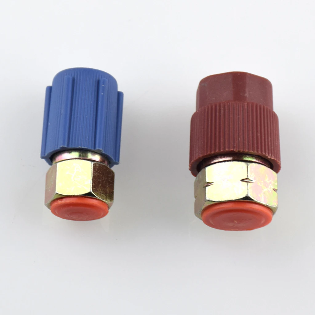 Pair AC R12 to R134A Quick Couplers Connectors Adapters Conversion High and Low Side Port Car Repair Tool hose connectors