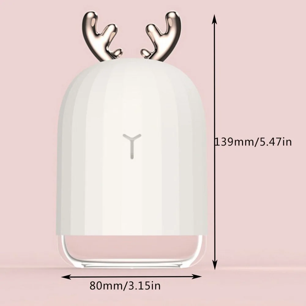 

220ML Ultrasonic Air Humidifier Aroma Essential Oil Diffuser for Home Car USB Fogger Mist Maker with LED Night Lamp