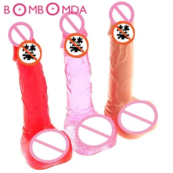Sex Toys Dildos For Women Simulation Crystal Penis Crystal Phallus Realistic Big Dildo Woman Masturbation Orgasm Gay Game O35