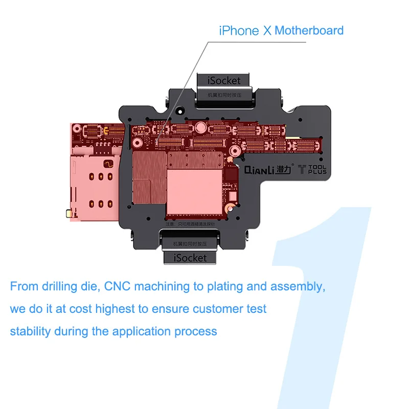 QIANLI iPhone X PCB Материнская плата iSocket Jig тестовое приспособление логическая плата диагностический тест ремонтные инструменты без пайки