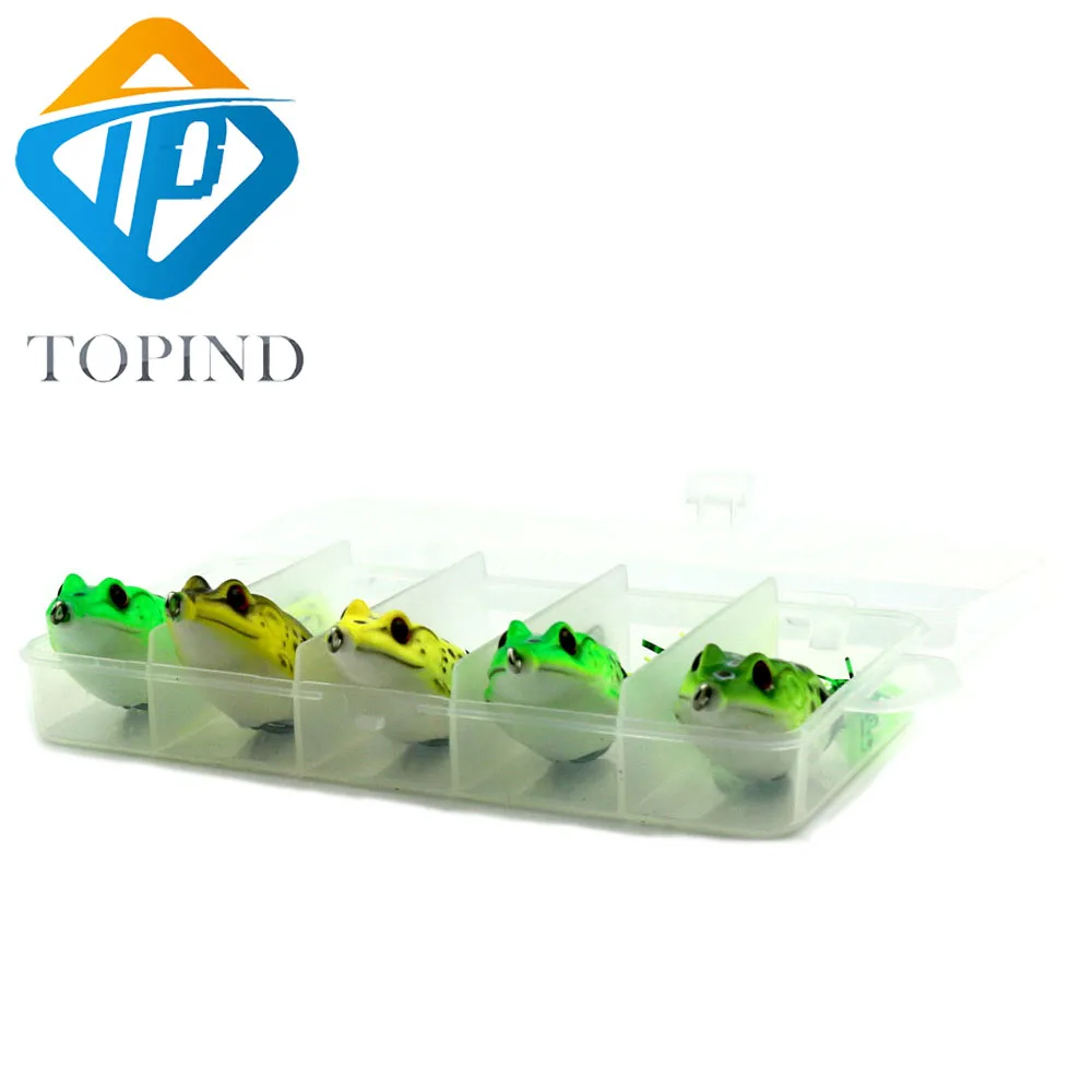 frog fishing lure set kit detail