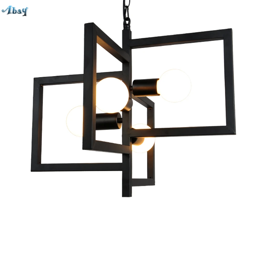 

Nordic Iron Art Geometric Shape Pendant Lights for Living Room Bedroom Kitchen Bar Industrial Hanging Lamp loft Light Fixtures