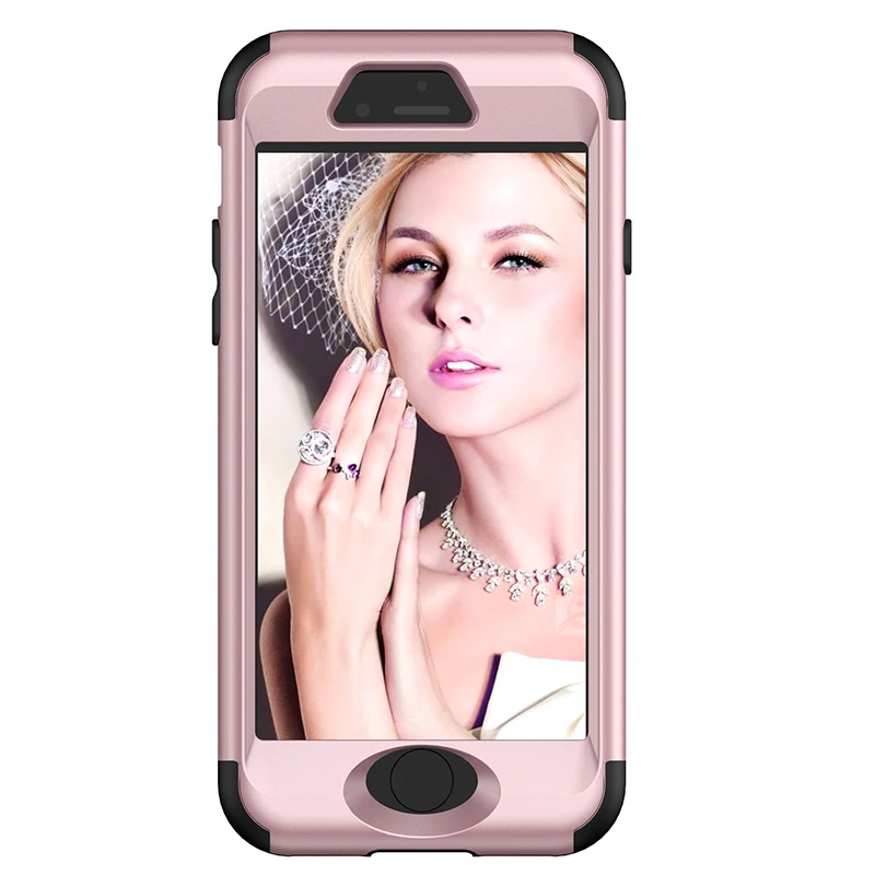 Bling Diamond Shockproof  Armor Case For iphone 11 12 13 Pro XS Max 8 7 Plus Cover 3 in 1 Silicon & PC Full Protection Back Case case for iphone 13 mini