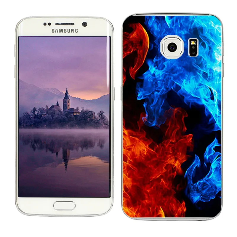 Чехол для Samsung S6 Edge мягкий ТПУ чехол накладка с рисунком Galaxy edge силиконовый G925