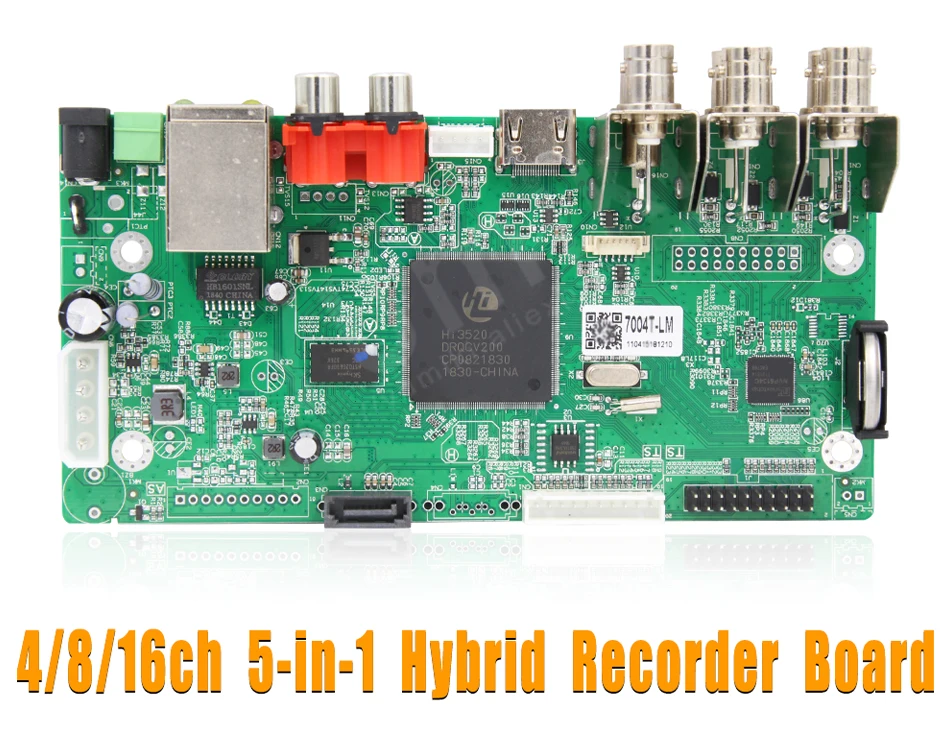 5 в 1 4CH/8CH/16CH AHD DVR видеонаблюдения рекордер наружного наблюдения DVR 1080N Гибридный плата DVR для аналоговых AHD CVI TVI IP