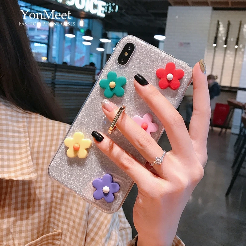 Чехол для Iphone8plus ins Kim Hyun-a Flower с кольцом пальцев мягкий чехол из ТПУ Iphone XSmax XR XS 7plus
