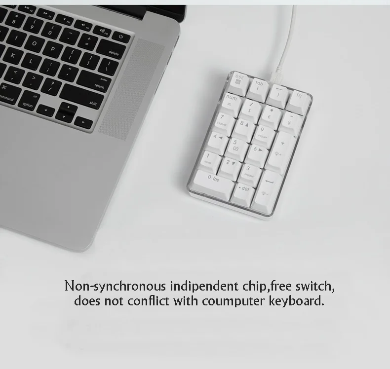 Все новые Magicforce Crystal 21 ключ USB Проводная Механическая клавиатура внешняя официальная цифровая клавиатура Cherry, Gateron Механическая ось