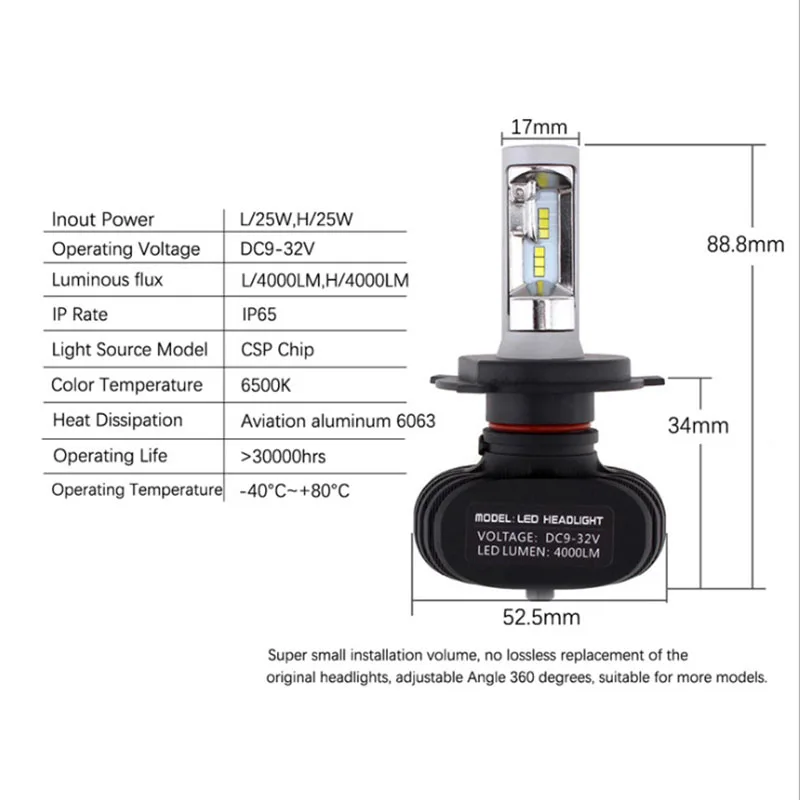 2 шт. CSP H8 H11 противотуманные фары H4 Led H7 H1 H3 Автомобильные для авто S1 N1 H27 HB3 HB4