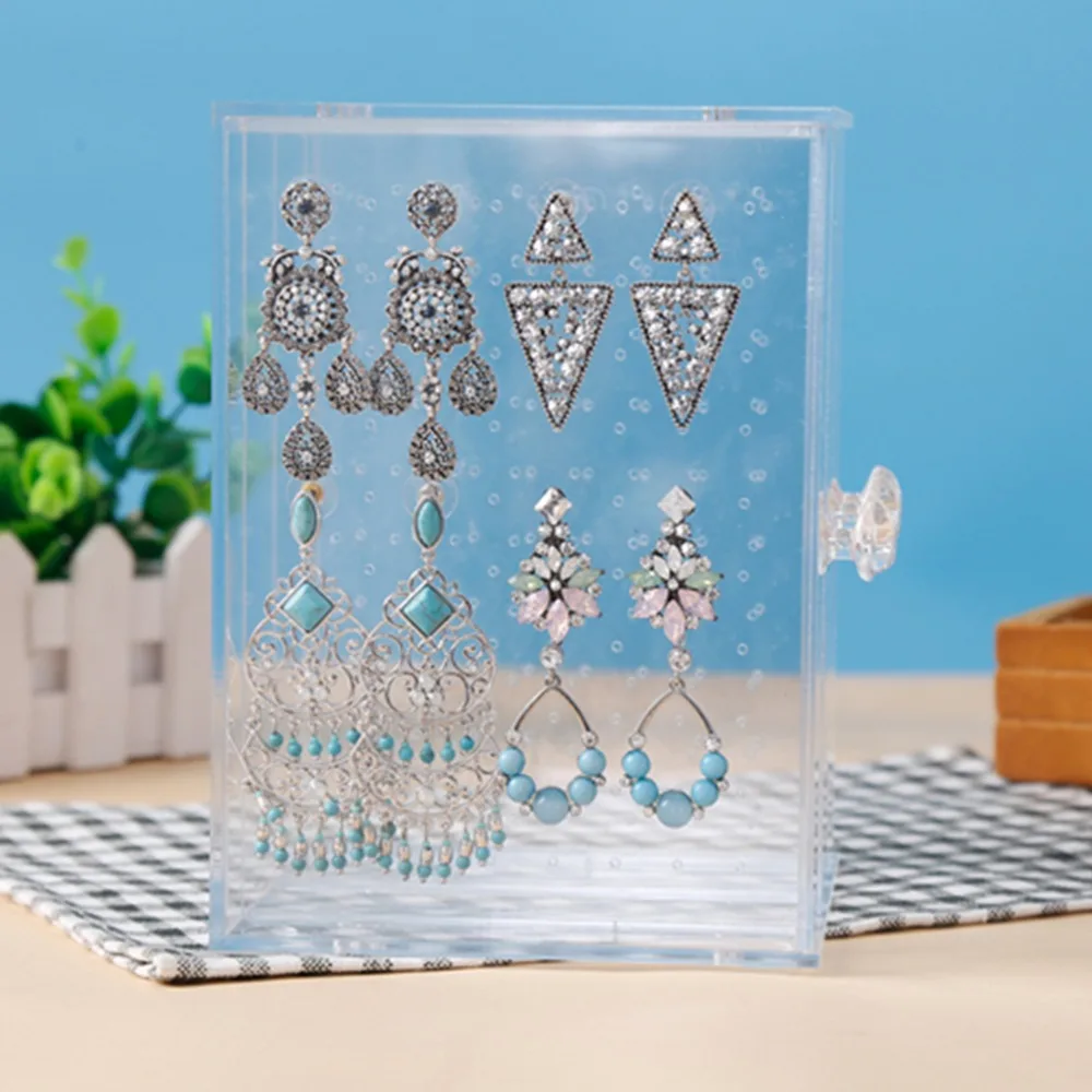

Transparent Acrylic Acrylic Earring Display Stand Organiser Holder Earring Studs Storage Clear Jewelry Organizer Box Stand Rack