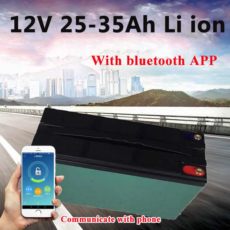 GTK 12V 25Ah 30Ah 35Ah литий-ионный аккумулятор с blutooth Смарт BMS для 400w 500w электрический