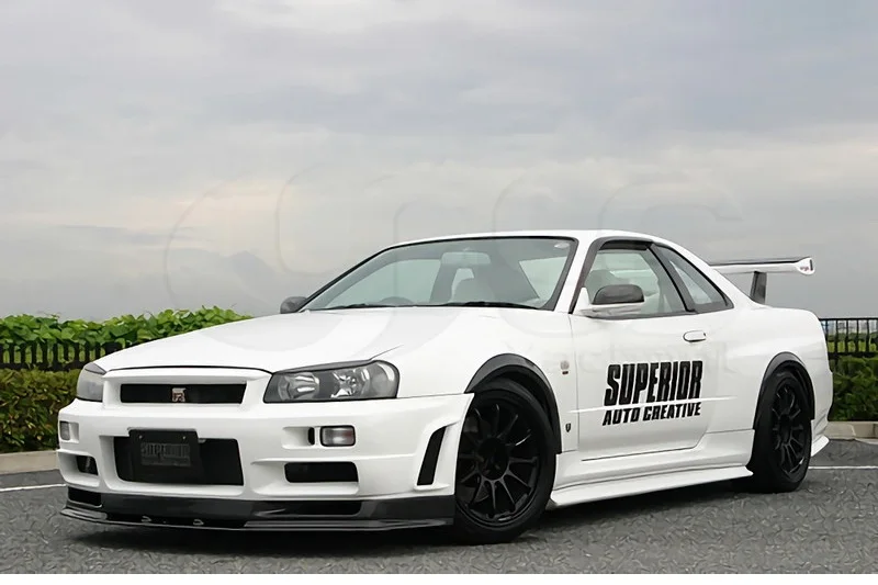 1999-2002 Nissan Skyline R34 GTR Nismo Style Rear Over Fender Flare FRP (102)