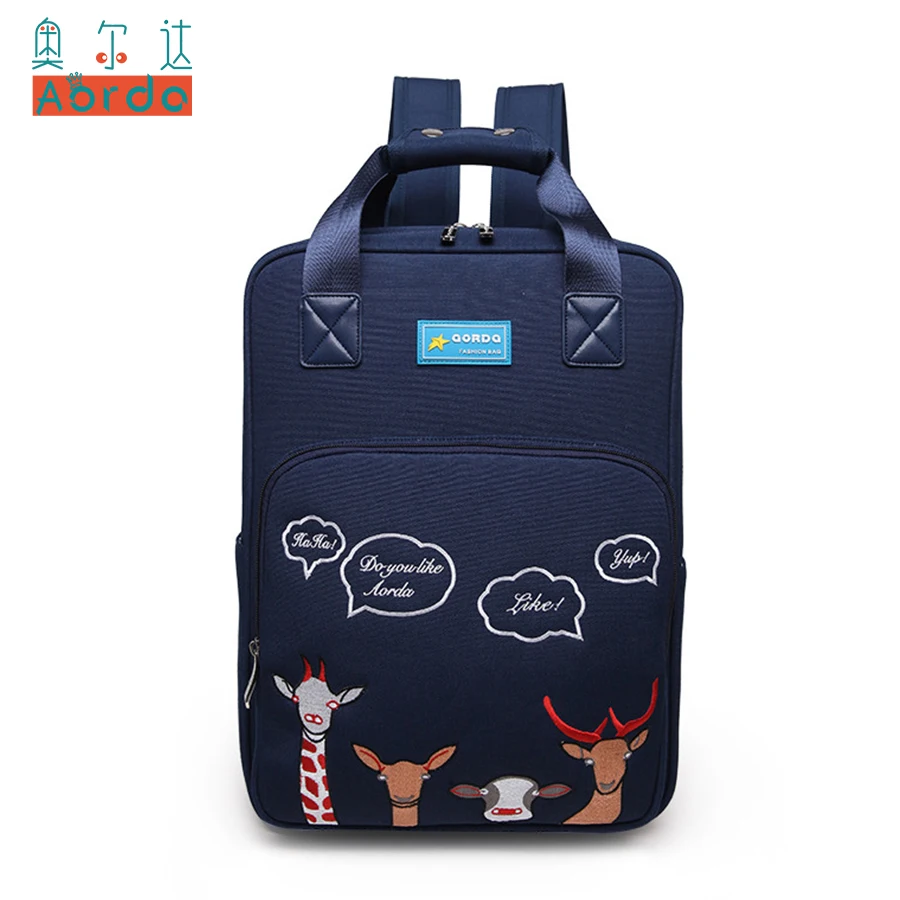Aorda Women Backpack Korea Style Cartoon Animal School Backpacks For